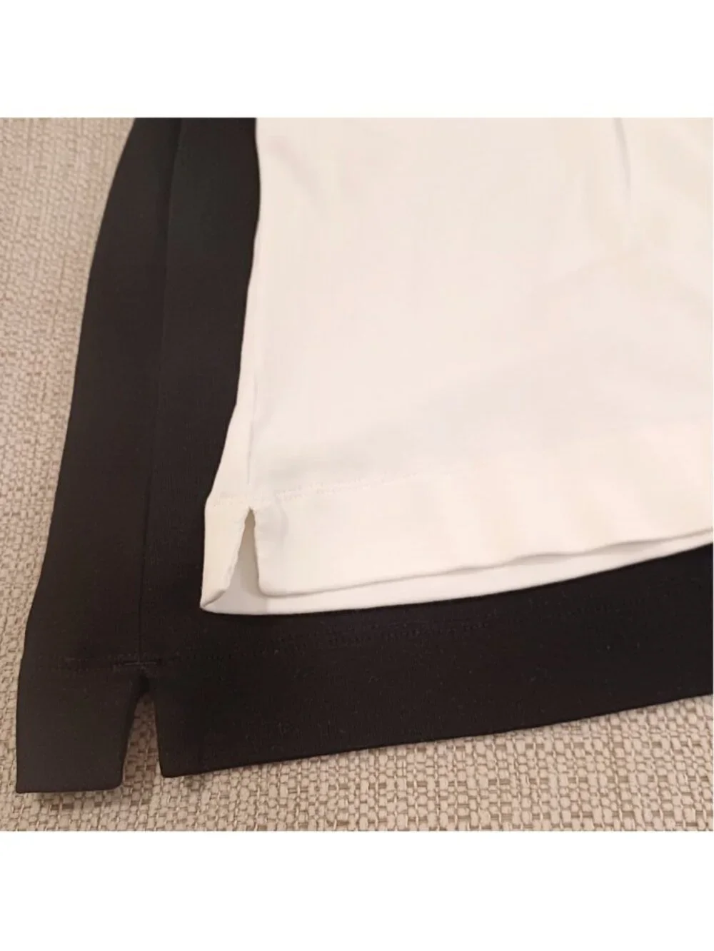 2 Chico's Pima Cotton Elbow Sleeve Tees Solid White Solid Black - Picture 6 of 9